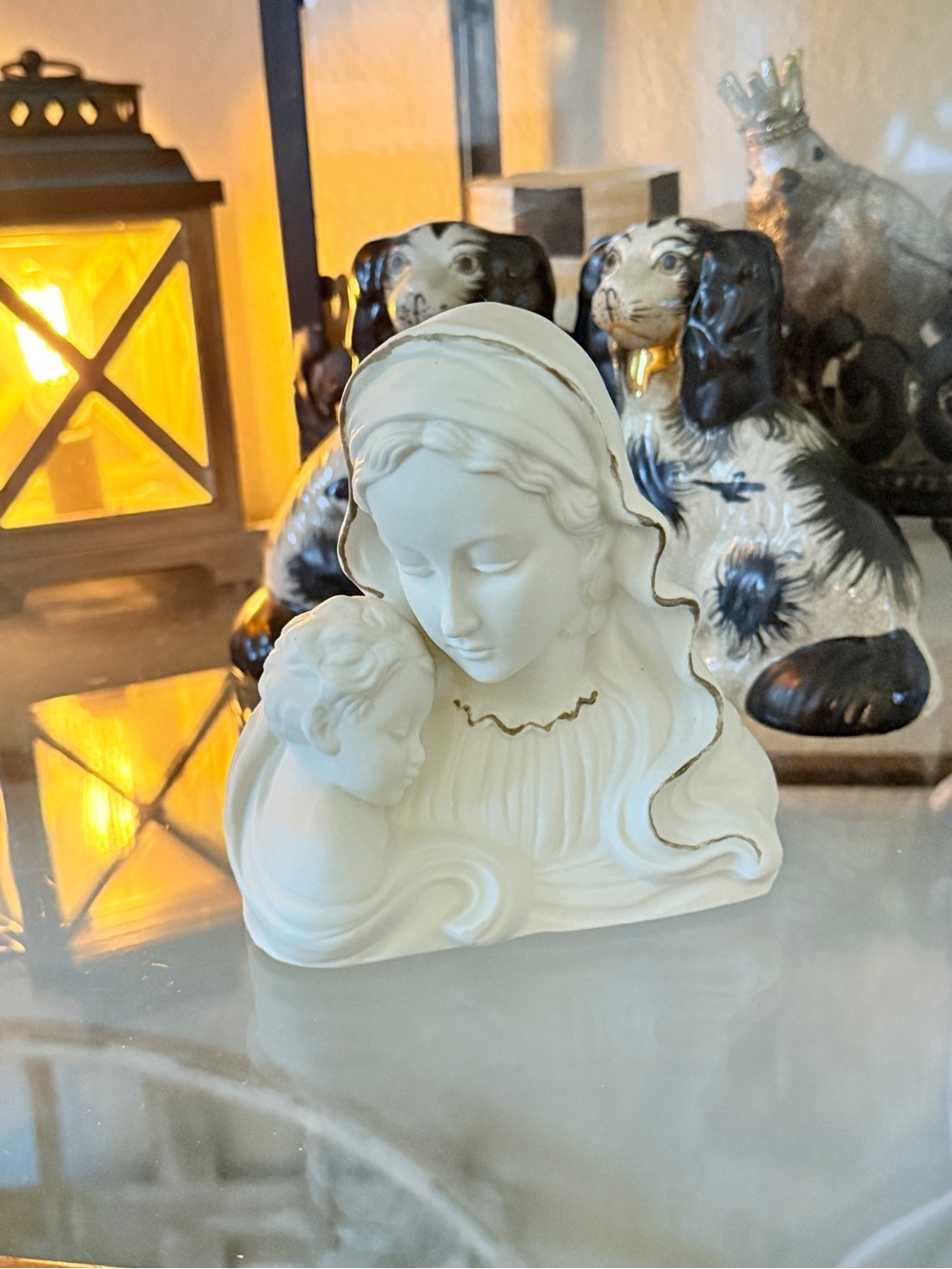 Vintage Porcelain Madonna & Child Night Light - Picture 12 of 16